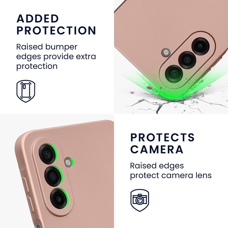 Laptop, Telefoane si Tablete - Telefoane mobile si accesorii - Accesorii Telefoane - Huse telefoane - Husa Kwmobile pentru Samsung Galaxy A17 4G/5G, protectie la zgarieturi, silicon, auriu - Infinity.ro