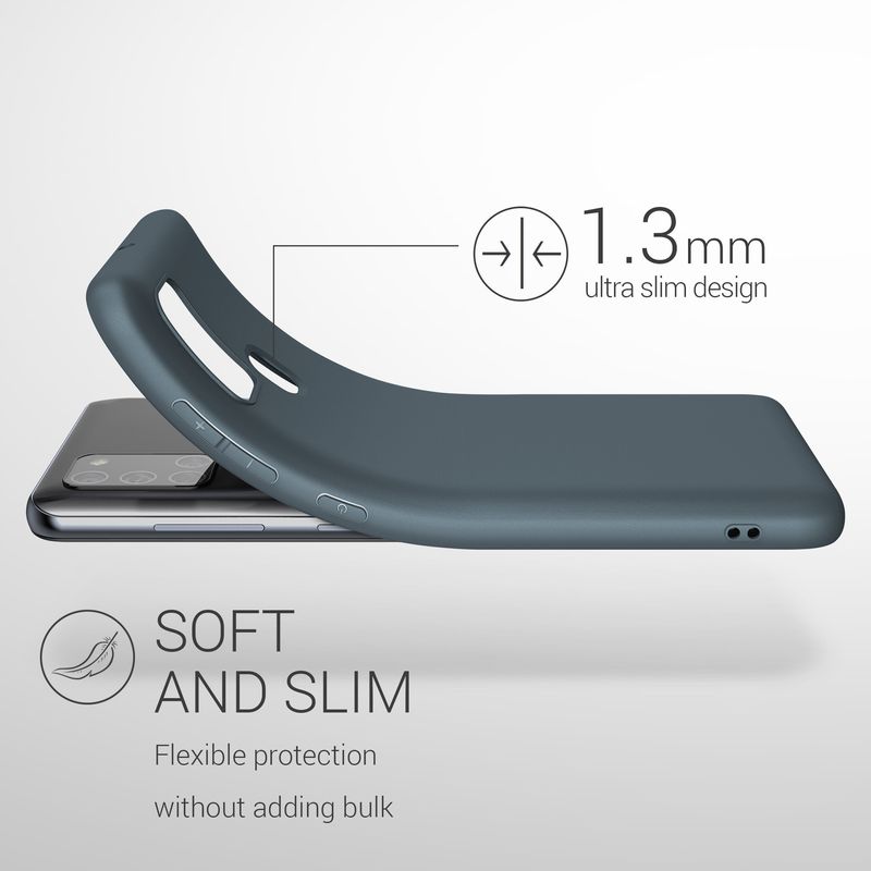 Laptop, Telefoane si Tablete - Telefoane mobile si accesorii - Accesorii Telefoane - Huse telefoane - Husa Kwmobile pentru Samsung Galaxy A21s, incarcare wireless, silicon, gri - Infinity.ro