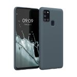 Laptop, Telefoane si Tablete - Telefoane mobile si accesorii - Accesorii Telefoane - Huse telefoane - Husa Kwmobile pentru Samsung Galaxy A21s, incarcare wireless, silicon, gri - Infinity.ro