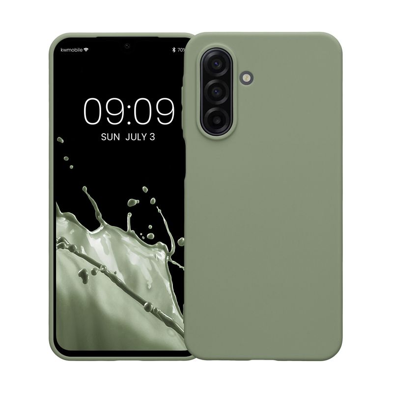 Laptop, Telefoane si Tablete - Telefoane mobile si accesorii - Accesorii Telefoane - Huse telefoane - Husa Kwmobile pentru Samsung Galaxy A17 4G/5G, incarcare wireless, TPU, verde, gri - Infinity.ro