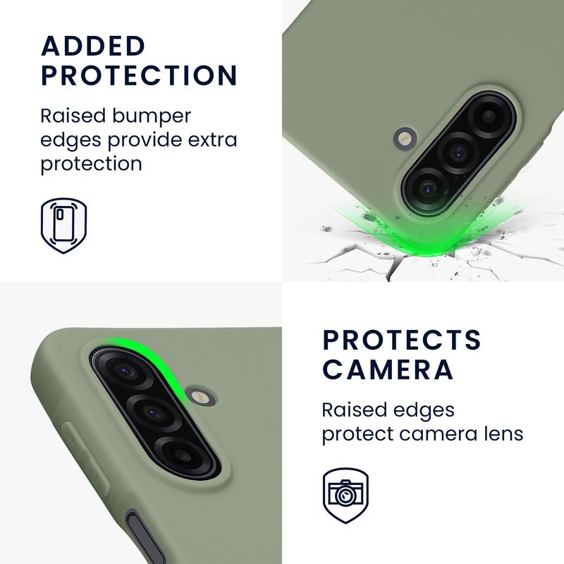 Laptop, Telefoane si Tablete - Telefoane mobile si accesorii - Accesorii Telefoane - Huse telefoane - Husa Kwmobile pentru Samsung Galaxy A17 4G/5G, incarcare wireless, TPU, verde, gri - Infinity.ro