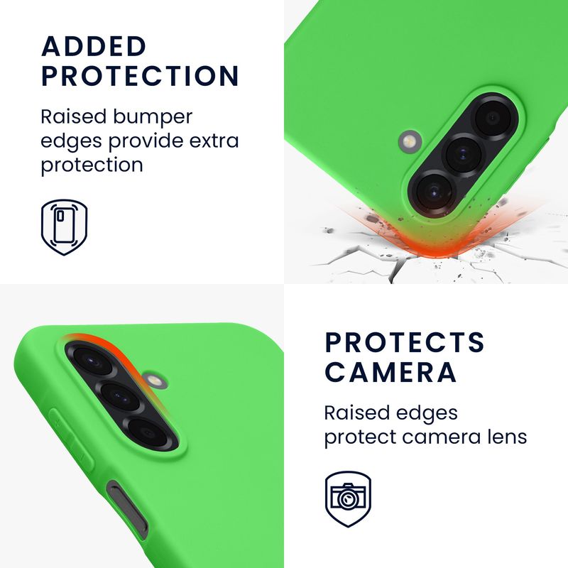 Laptop, Telefoane si Tablete - Telefoane mobile si accesorii - Accesorii Telefoane - Huse telefoane - Husa Kwmobile pentru Samsung Galaxy A26 5G, incarcare wireless, anti-alunecare, TPU, verde - Infinity.ro