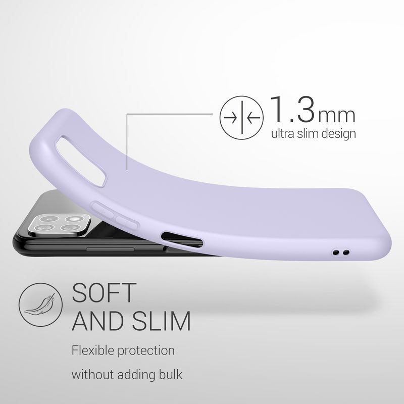 Laptop, Telefoane si Tablete - Telefoane mobile si accesorii - Accesorii Telefoane - Huse telefoane - Husa Kwmobile pentru Samsung Galaxy A22 5G, incarcare wireless, silicon, mov - Infinity.ro