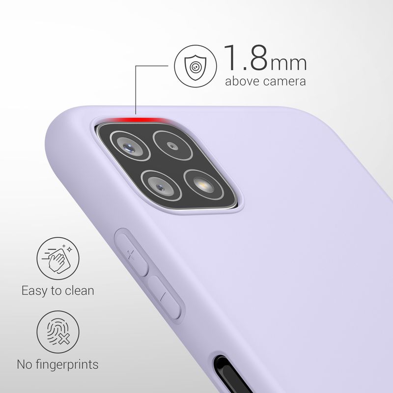 Laptop, Telefoane si Tablete - Telefoane mobile si accesorii - Accesorii Telefoane - Huse telefoane - Husa Kwmobile pentru Samsung Galaxy A22 5G, incarcare wireless, silicon, mov - Infinity.ro