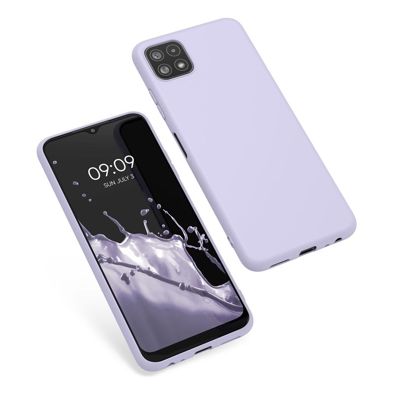 Laptop, Telefoane si Tablete - Telefoane mobile si accesorii - Accesorii Telefoane - Huse telefoane - Husa Kwmobile pentru Samsung Galaxy A22 5G, incarcare wireless, silicon, mov - Infinity.ro