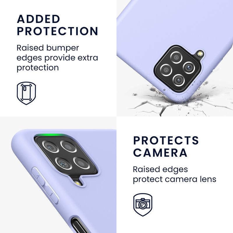Laptop, Telefoane si Tablete - Telefoane mobile si accesorii - Accesorii Telefoane - Huse telefoane - Husa Kwmobile pentru Samsung Galaxy A22 4G, incarcare wireless, silicon, mov - Infinity.ro