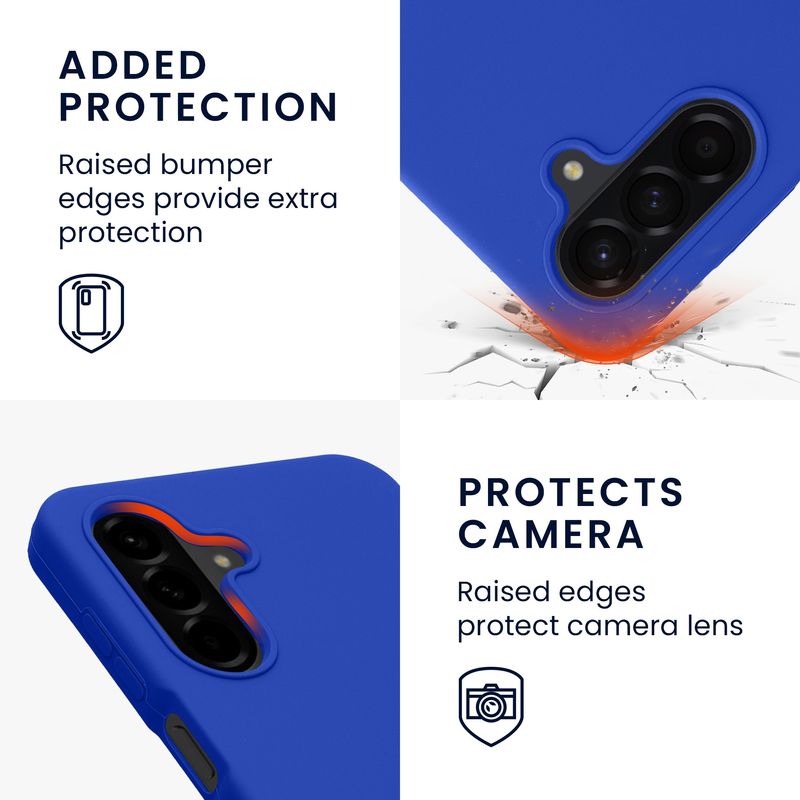 Laptop, Telefoane si Tablete - Telefoane mobile si accesorii - Accesorii Telefoane - Huse telefoane - Husa Kwmobile pentru Samsung Galaxy A26 5G, incarcare wireless, anti-alunecare, silicon, albastru - Infinity.ro