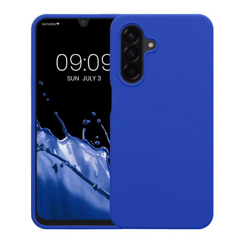 Laptop, Telefoane si Tablete - Telefoane mobile si accesorii - Accesorii Telefoane - Huse telefoane - Husa Kwmobile pentru Samsung Galaxy A26 5G, incarcare wireless, anti-alunecare, silicon, albastru - Infinity.ro