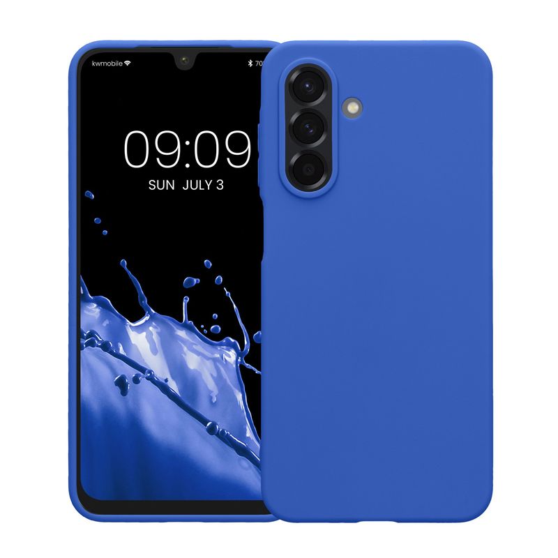 Laptop, Telefoane si Tablete - Telefoane mobile si accesorii - Accesorii Telefoane - Huse telefoane - Husa Kwmobile pentru Samsung Galaxy A26 5G, incarcare wireless, anti-alunecare, TPU, albastru - Infinity.ro