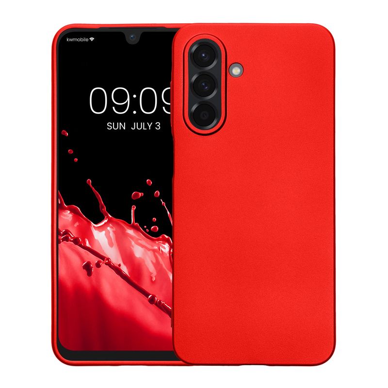 Laptop, Telefoane si Tablete - Telefoane mobile si accesorii - Accesorii Telefoane - Huse telefoane - Husa Kwmobile pentru Samsung Galaxy A26 5G, anti-alunecare, silicon, rosu - Infinity.ro