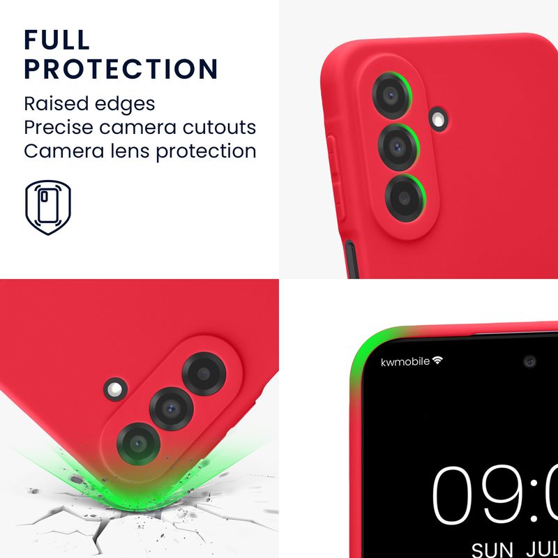 Laptop, Telefoane si Tablete - Telefoane mobile si accesorii - Accesorii Telefoane - Huse telefoane - Husa Kwmobile pentru Samsung Galaxy A27 5G, anti-alunecare, silicon, roz neon - Infinity.ro