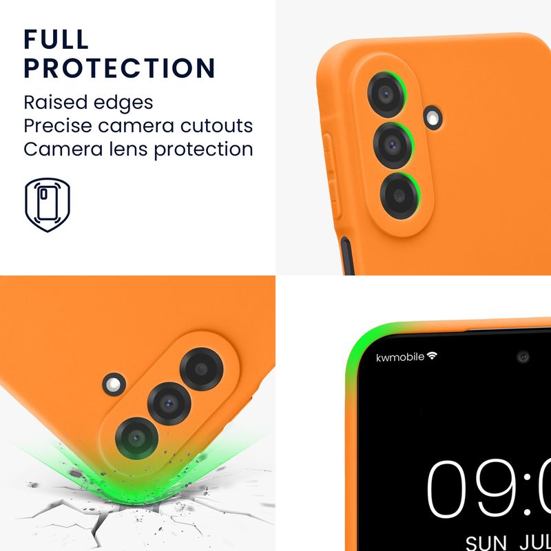 Laptop, Telefoane si Tablete - Telefoane mobile si accesorii - Accesorii Telefoane - Huse telefoane - Husa Kwmobile pentru Samsung Galaxy A27 5G, anti-alunecare, silicon, portocaliu - Infinity.ro