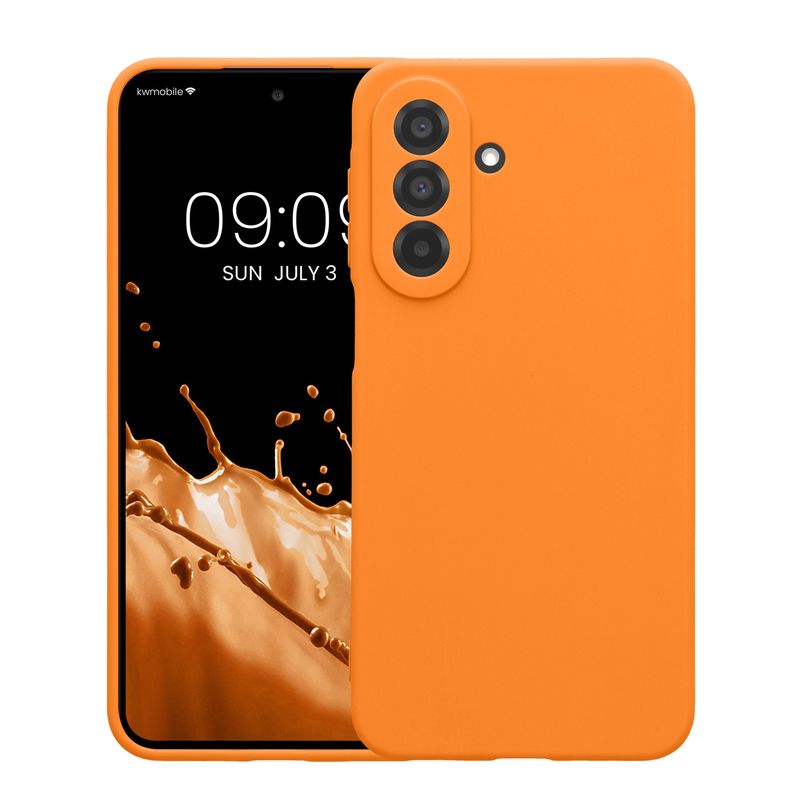 Laptop, Telefoane si Tablete - Telefoane mobile si accesorii - Accesorii Telefoane - Huse telefoane - Husa Kwmobile pentru Samsung Galaxy A27 5G, anti-alunecare, silicon, portocaliu - Infinity.ro