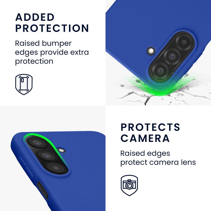 Laptop, Telefoane si Tablete - Telefoane mobile si accesorii - Accesorii Telefoane - Huse telefoane - Husa Kwmobile pentru Samsung Galaxy A27 5G, incarcare wireless, anti-alunecare, silicon, albastru - Infinity.ro