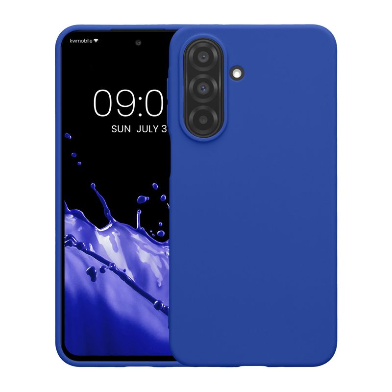 Laptop, Telefoane si Tablete - Telefoane mobile si accesorii - Accesorii Telefoane - Huse telefoane - Husa Kwmobile pentru Samsung Galaxy A27 5G, incarcare wireless, anti-alunecare, silicon, albastru - Infinity.ro