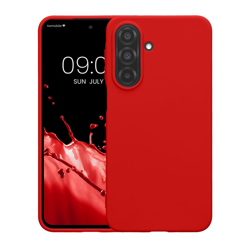 Laptop, Telefoane si Tablete - Telefoane mobile si accesorii - Accesorii Telefoane - Huse telefoane - Husa Kwmobile pentru Samsung Galaxy A27 5G, incarcare wireless, silicon, rosu - Infinity.ro