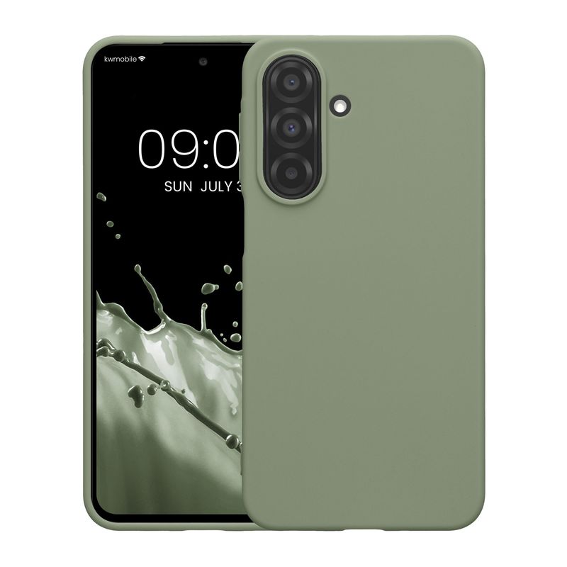 Laptop, Telefoane si Tablete - Telefoane mobile si accesorii - Accesorii Telefoane - Huse telefoane - Husa Kwmobile pentru Samsung Galaxy A27 5G, incarcare wireless, silicon, verde, gri - Infinity.ro