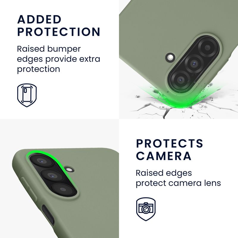 Laptop, Telefoane si Tablete - Telefoane mobile si accesorii - Accesorii Telefoane - Huse telefoane - Husa Kwmobile pentru Samsung Galaxy A27 5G, incarcare wireless, silicon, verde, gri - Infinity.ro