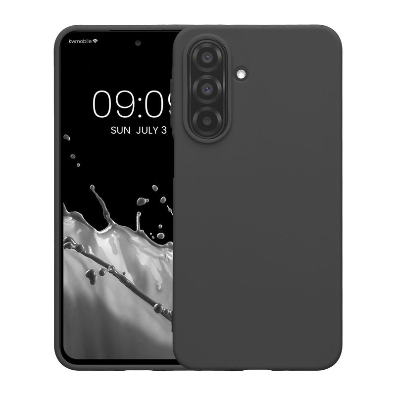 Laptop, Telefoane si Tablete - Telefoane mobile si accesorii - Accesorii Telefoane - Huse telefoane - Husa Kwmobile pentru Samsung Galaxy A27 5G, incarcare wireless, anti-alunecare, silicon, gri - Infinity.ro