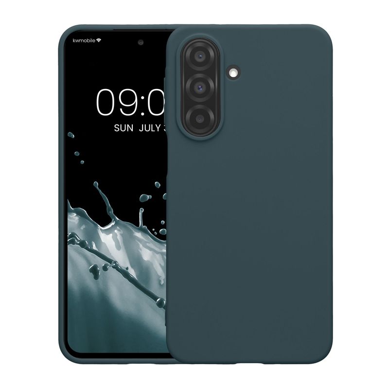 Laptop, Telefoane si Tablete - Telefoane mobile si accesorii - Accesorii Telefoane - Huse telefoane - Husa Kwmobile pentru Samsung Galaxy A27 5G, incarcare wireless, silicon, ardezie - Infinity.ro