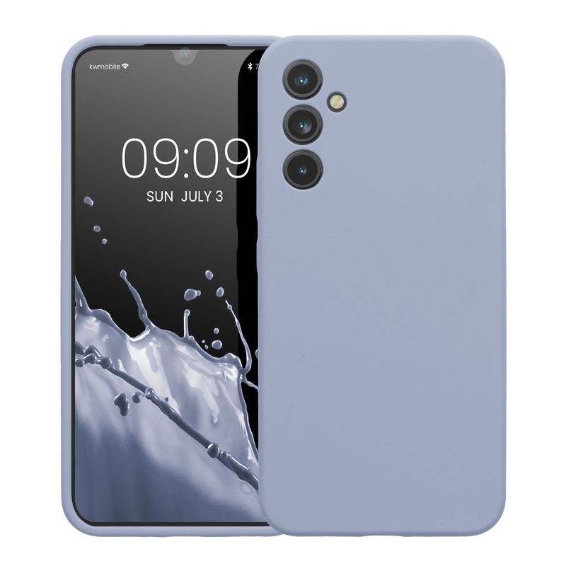 Laptop, Telefoane si Tablete - Telefoane mobile si accesorii - Accesorii Telefoane - Huse telefoane - Husa Kwmobile pentru Samsung Galaxy A34 5G, anti-alunecare, silicon, albastru deschis - Infinity.ro
