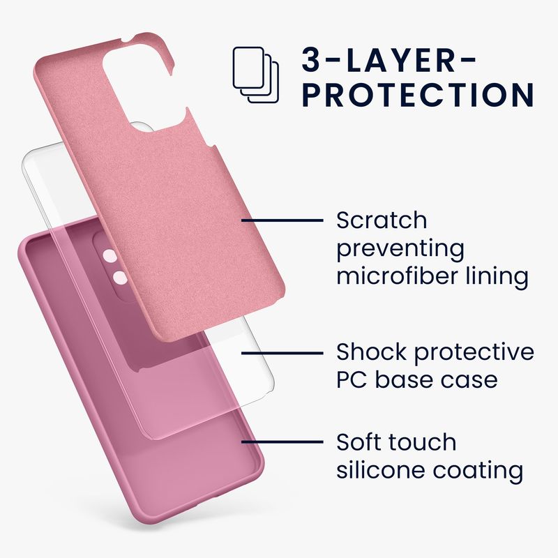 Laptop, Telefoane si Tablete - Telefoane mobile si accesorii - Accesorii Telefoane - Huse telefoane - Husa Kwmobile pentru Samsung Galaxy A33 5G, incarcare wireless, anti-alunecare, silicon, roz - Infinity.ro
