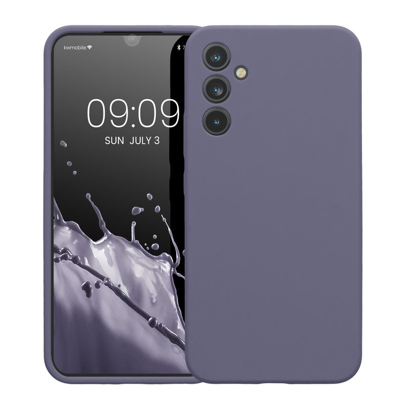 Laptop, Telefoane si Tablete - Telefoane mobile si accesorii - Accesorii Telefoane - Huse telefoane - Husa Kwmobile pentru Samsung Galaxy A34 5G, anti-alunecare, silicon, gri - Infinity.ro