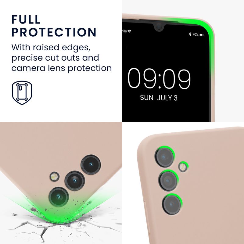 Laptop, Telefoane si Tablete - Telefoane mobile si accesorii - Accesorii Telefoane - Huse telefoane - Husa Kwmobile pentru Samsung Galaxy A34 5G, anti-alunecare, silicon, roz antic - Infinity.ro