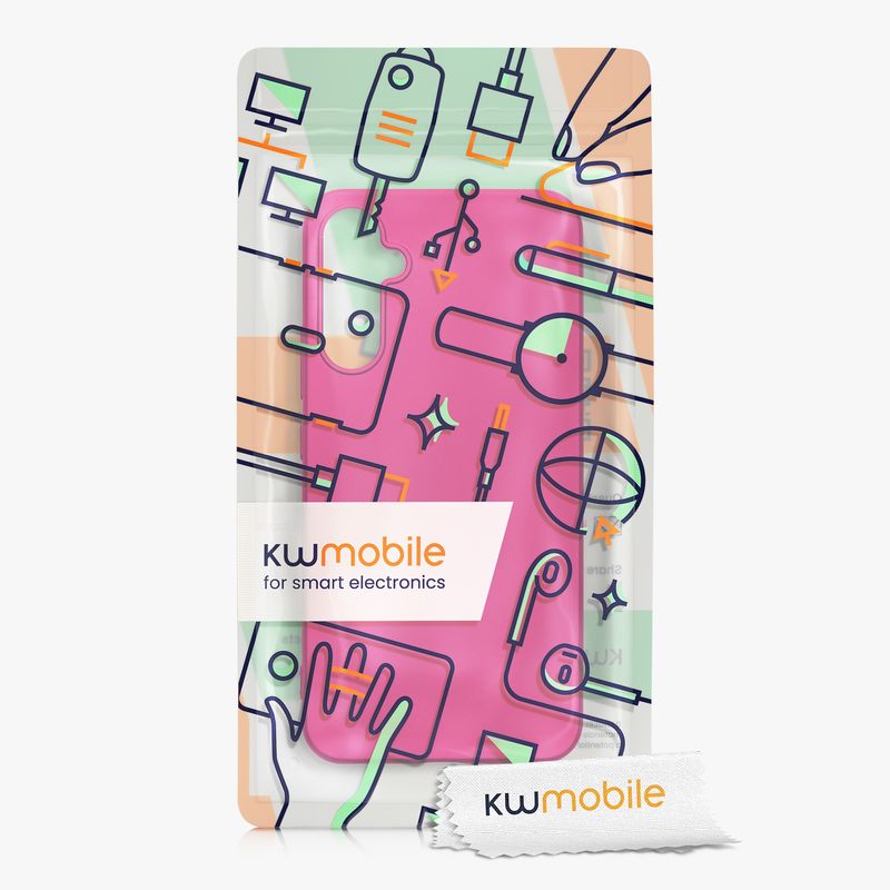 Laptop, Telefoane si Tablete - Telefoane mobile si accesorii - Accesorii Telefoane - Huse telefoane - Husa Kwmobile pentru Samsung Galaxy A34 5G, anti-alunecare, silicon, roz - Infinity.ro