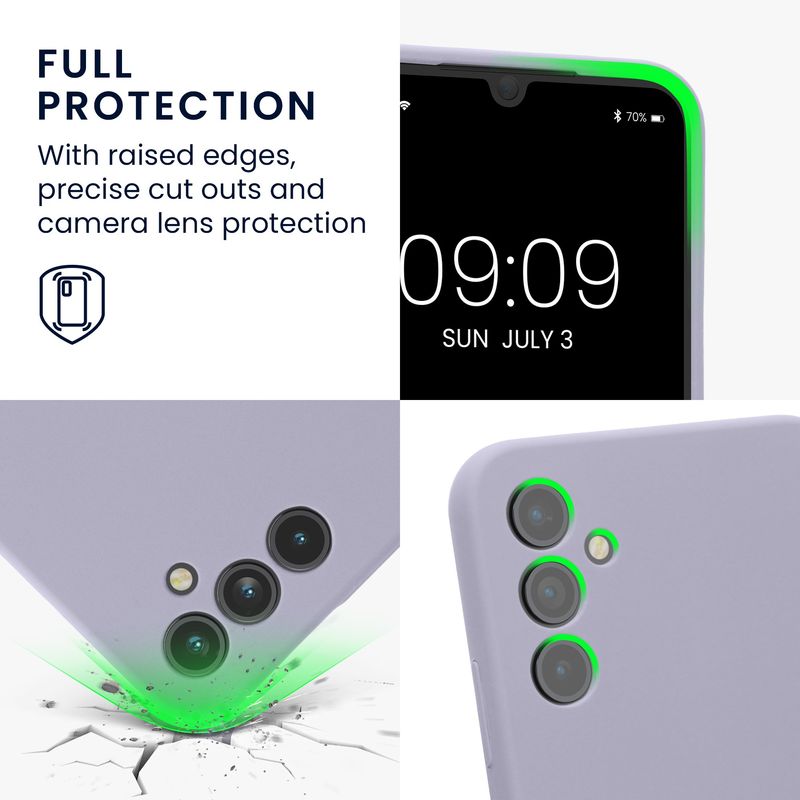 Laptop, Telefoane si Tablete - Telefoane mobile si accesorii - Accesorii Telefoane - Huse telefoane - Husa Kwmobile pentru Samsung Galaxy A34 5G, anti-alunecare, silicon, lavanda - Infinity.ro