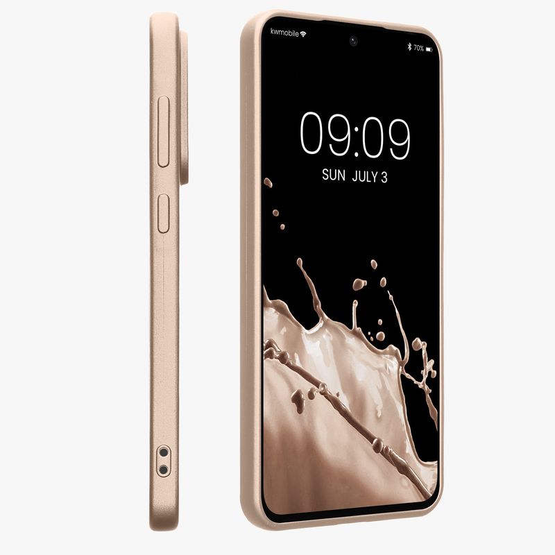 Laptop, Telefoane si Tablete - Telefoane mobile si accesorii - Accesorii Telefoane - Huse telefoane - Husa Kwmobile pentru Samsung Galaxy A36 5G, anti-alunecare, protectie la zgarieturi, silicon, auriu - Infinity.ro