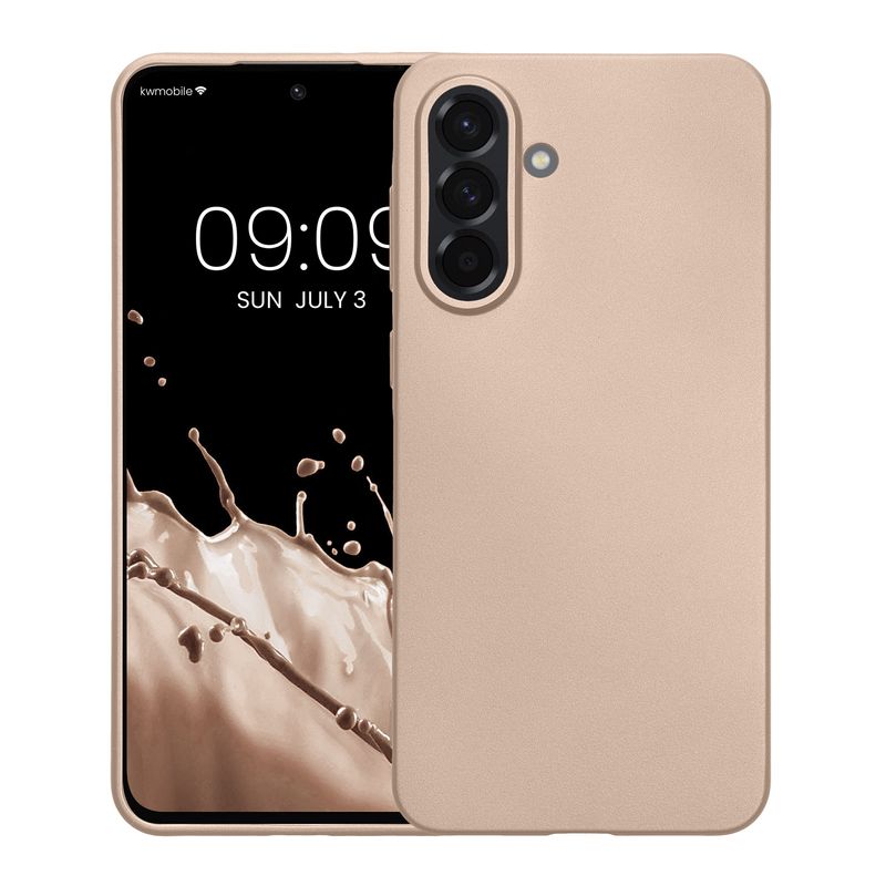 Laptop, Telefoane si Tablete - Telefoane mobile si accesorii - Accesorii Telefoane - Huse telefoane - Husa Kwmobile pentru Samsung Galaxy A36 5G, anti-alunecare, protectie la zgarieturi, silicon, auriu - Infinity.ro