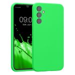 Laptop, Telefoane si Tablete - Telefoane mobile si accesorii - Accesorii Telefoane - Huse telefoane - Husa Kwmobile pentru Samsung Galaxy A34 5G, anti-alunecare, silicon, verde neon - Infinity.ro