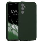 Laptop, Telefoane si Tablete - Telefoane mobile si accesorii - Accesorii Telefoane - Huse telefoane - Husa Kwmobile pentru Samsung Galaxy A34 5G, anti-alunecare, silicon, verde inchis - Infinity.ro