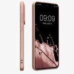 Laptop, Telefoane si Tablete - Telefoane mobile si accesorii - Accesorii Telefoane - Huse telefoane - Husa Kwmobile pentru Samsung Galaxy A36 5G, anti-alunecare, silicon, auriu, roz - Infinity.ro
