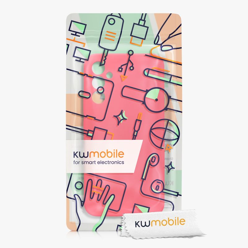Laptop, Telefoane si Tablete - Telefoane mobile si accesorii - Accesorii Telefoane - Huse telefoane - Husa Kwmobile pentru Samsung Galaxy A34 5G, anti-alunecare, silicon, roz neon - Infinity.ro
