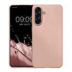 Laptop, Telefoane si Tablete - Telefoane mobile si accesorii - Accesorii Telefoane - Huse telefoane - Husa Kwmobile pentru Samsung Galaxy A36 5G, anti-alunecare, silicon, auriu, roz - Infinity.ro