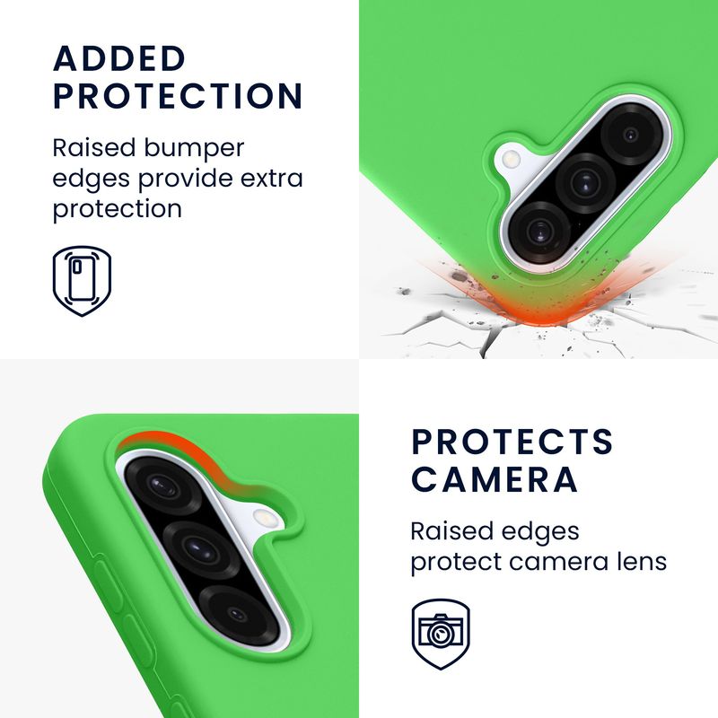 Laptop, Telefoane si Tablete - Telefoane mobile si accesorii - Accesorii Telefoane - Huse telefoane - Husa Kwmobile pentru Samsung Galaxy A36 5G, incarcare wireless, anti-alunecare, silicon, verde - Infinity.ro