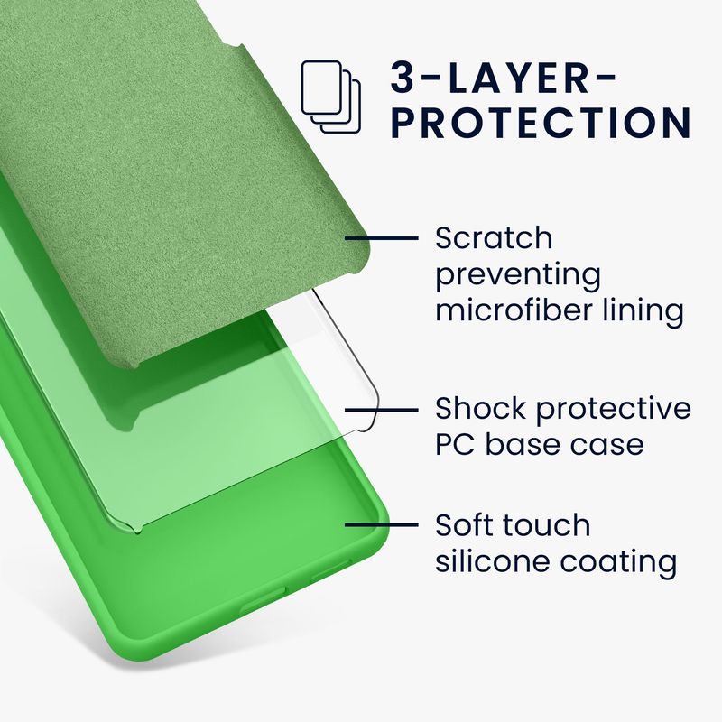 Laptop, Telefoane si Tablete - Telefoane mobile si accesorii - Accesorii Telefoane - Huse telefoane - Husa Kwmobile pentru Samsung Galaxy A36 5G, incarcare wireless, anti-alunecare, silicon, verde - Infinity.ro