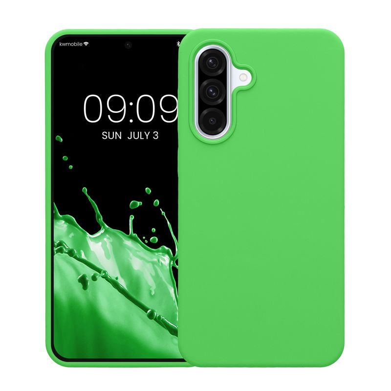 Laptop, Telefoane si Tablete - Telefoane mobile si accesorii - Accesorii Telefoane - Huse telefoane - Husa Kwmobile pentru Samsung Galaxy A36 5G, incarcare wireless, anti-alunecare, silicon, verde - Infinity.ro