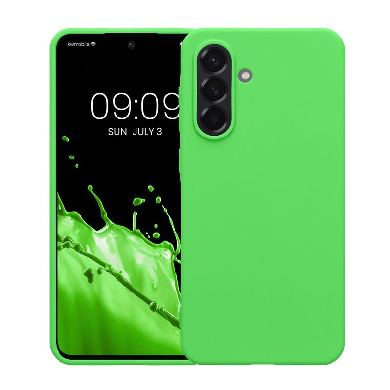 Laptop, Telefoane si Tablete - Telefoane mobile si accesorii - Accesorii Telefoane - Huse telefoane - Husa Kwmobile pentru Samsung Galaxy A36 5G, incarcare wireless, anti-alunecare, TPU, verde - Infinity.ro