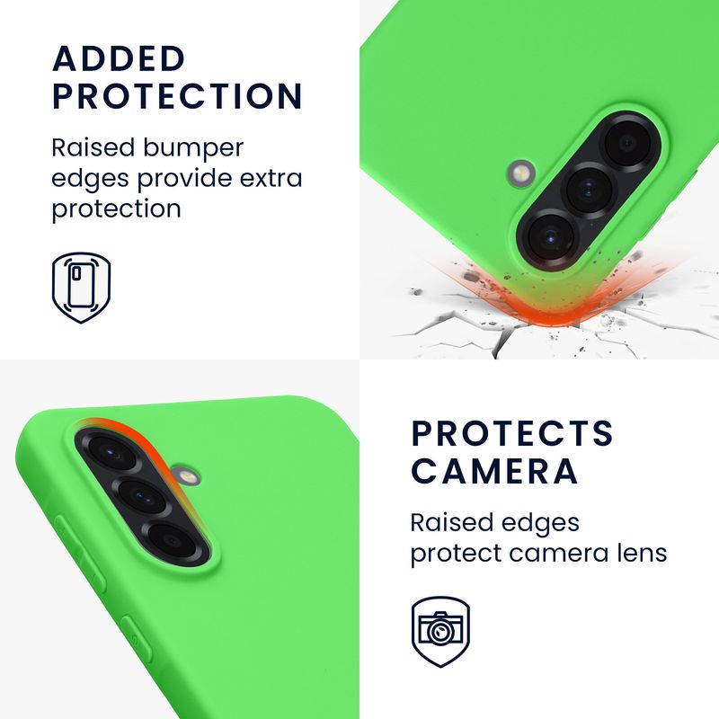 Laptop, Telefoane si Tablete - Telefoane mobile si accesorii - Accesorii Telefoane - Huse telefoane - Husa Kwmobile pentru Samsung Galaxy A36 5G, incarcare wireless, anti-alunecare, TPU, verde - Infinity.ro