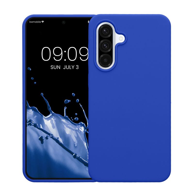 Laptop, Telefoane si Tablete - Telefoane mobile si accesorii - Accesorii Telefoane - Huse telefoane - Husa Kwmobile pentru Samsung Galaxy A36 5G, incarcare wireless, anti-alunecare, silicon, albastru - Infinity.ro