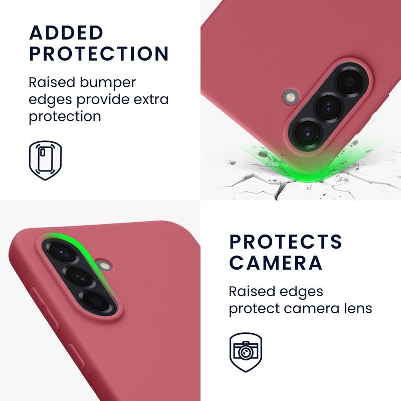 Laptop, Telefoane si Tablete - Telefoane mobile si accesorii - Accesorii Telefoane - Huse telefoane - Husa Kwmobile pentru Samsung Galaxy A36 5G, incarcare wireless, anti-alunecare, TPU, roz - Infinity.ro