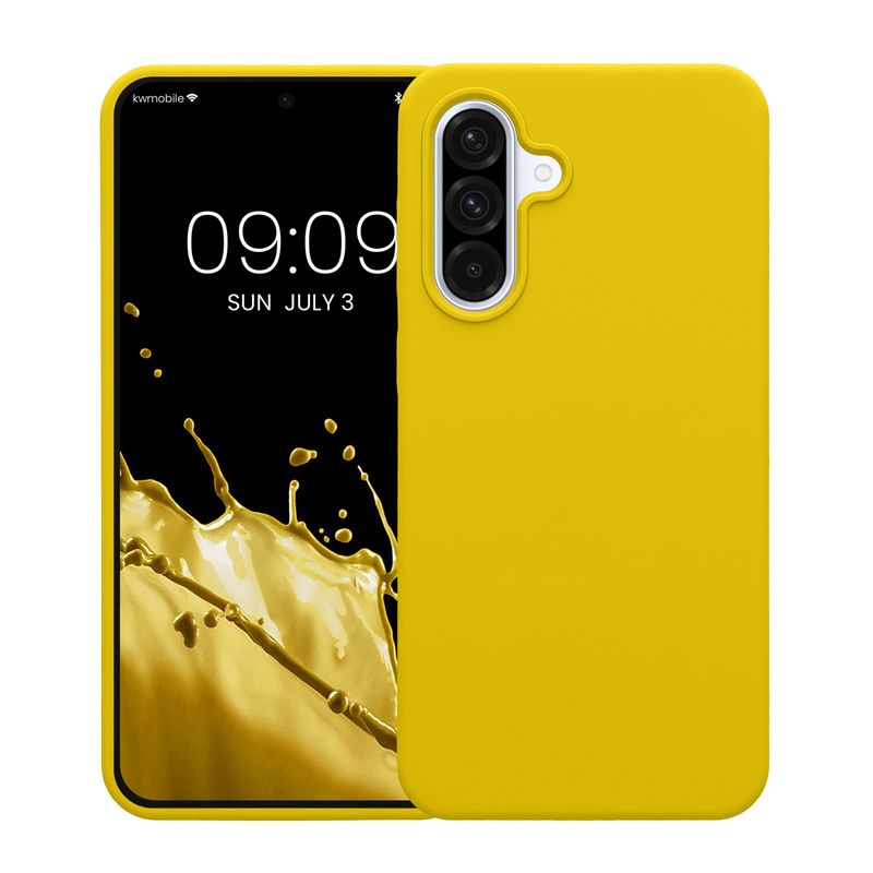 Laptop, Telefoane si Tablete - Telefoane mobile si accesorii - Accesorii Telefoane - Huse telefoane - Husa Kwmobile pentru Samsung Galaxy A36 5G, incarcare wireless, silicon, galben - Infinity.ro