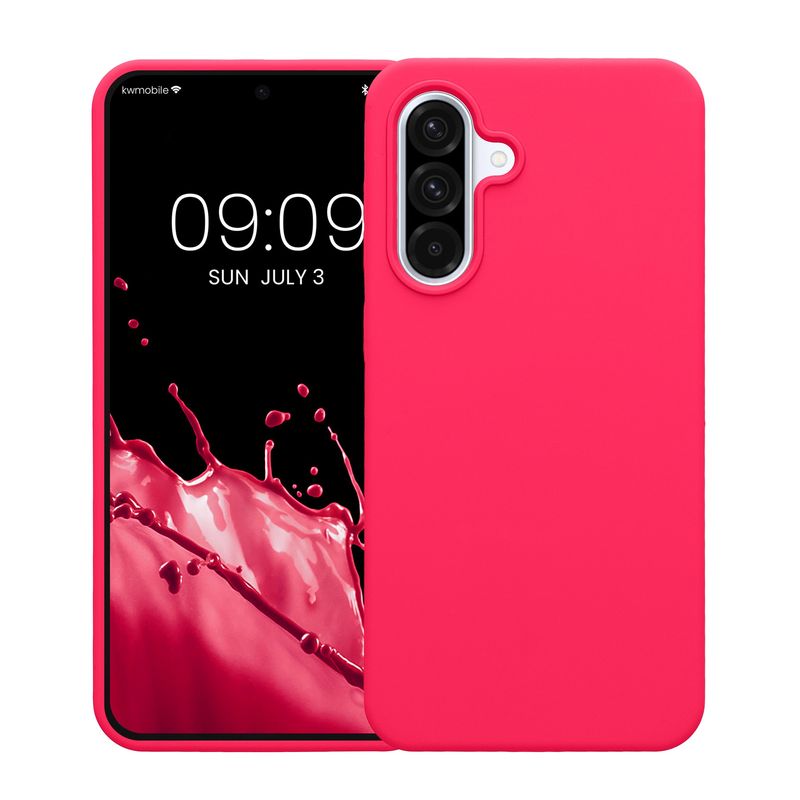 Laptop, Telefoane si Tablete - Telefoane mobile si accesorii - Accesorii Telefoane - Huse telefoane - Husa Kwmobile pentru Samsung Galaxy A36 5G, incarcare wireless, silicon, roz neon - Infinity.ro