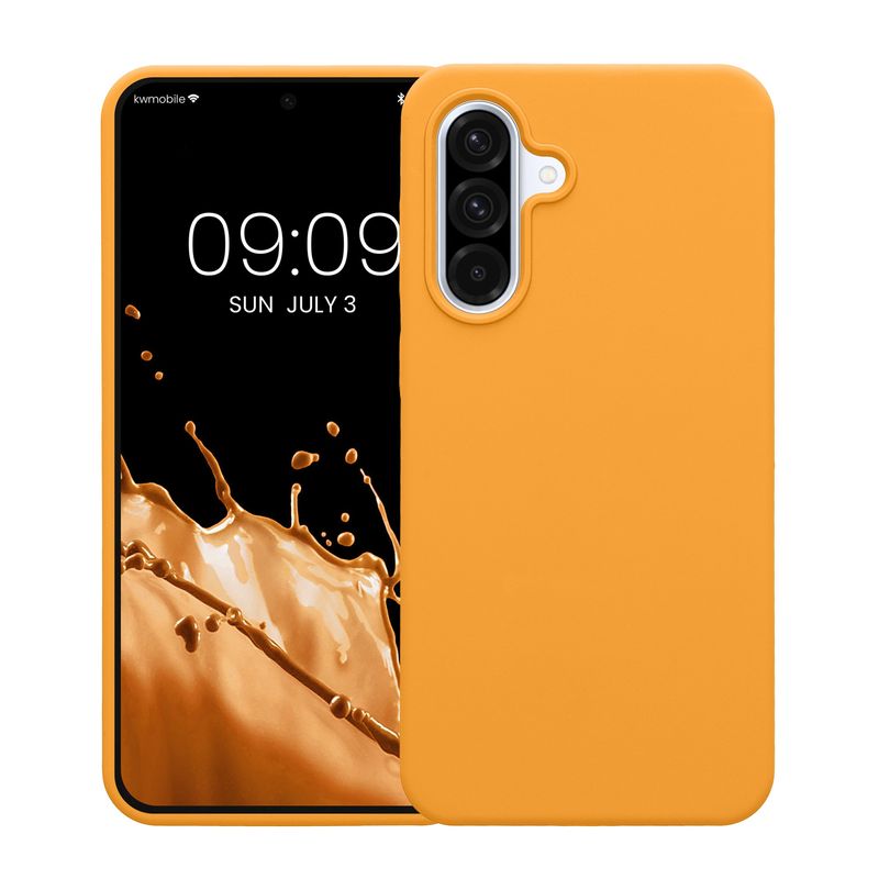 Laptop, Telefoane si Tablete - Telefoane mobile si accesorii - Accesorii Telefoane - Huse telefoane - Husa Kwmobile pentru Samsung Galaxy A36 5G, incarcare wireless, silicon, portocaliu - Infinity.ro
