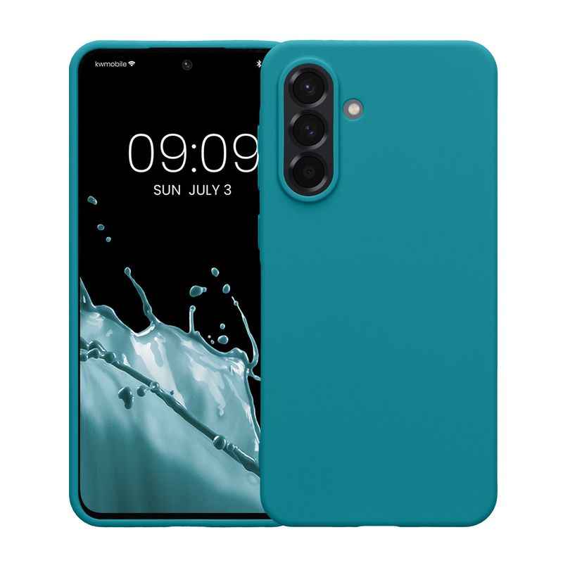 Laptop, Telefoane si Tablete - Telefoane mobile si accesorii - Accesorii Telefoane - Huse telefoane - Husa Kwmobile pentru Samsung Galaxy A36 5G, incarcare wireless, TPU, turcoaz - Infinity.ro