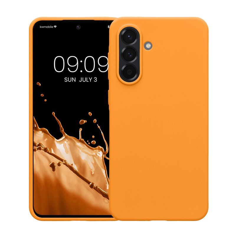 Laptop, Telefoane si Tablete - Telefoane mobile si accesorii - Accesorii Telefoane - Huse telefoane - Husa Kwmobile pentru Samsung Galaxy A36 5G, incarcare wireless, TPU, portocaliu - Infinity.ro