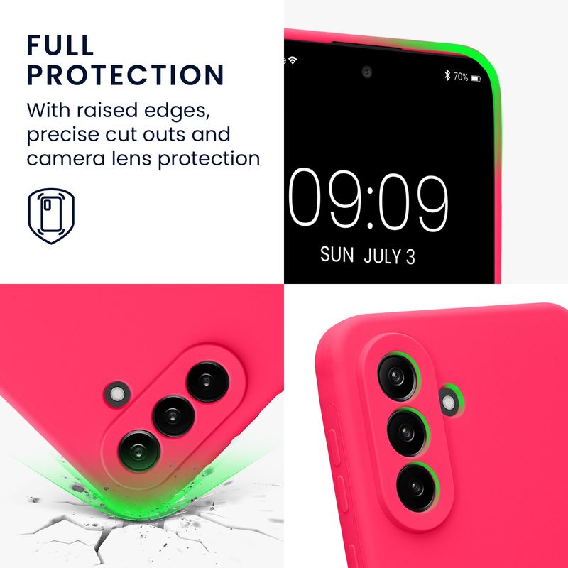 Laptop, Telefoane si Tablete - Telefoane mobile si accesorii - Accesorii Telefoane - Huse telefoane - Husa Kwmobile pentru Samsung Galaxy A37 5G, anti-alunecare, anti-amprenta, silicon, roz - Infinity.ro